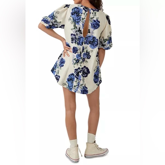 Free People Maye Poplin Floral Tunic Dress Sz XS - Picture 4 of 6